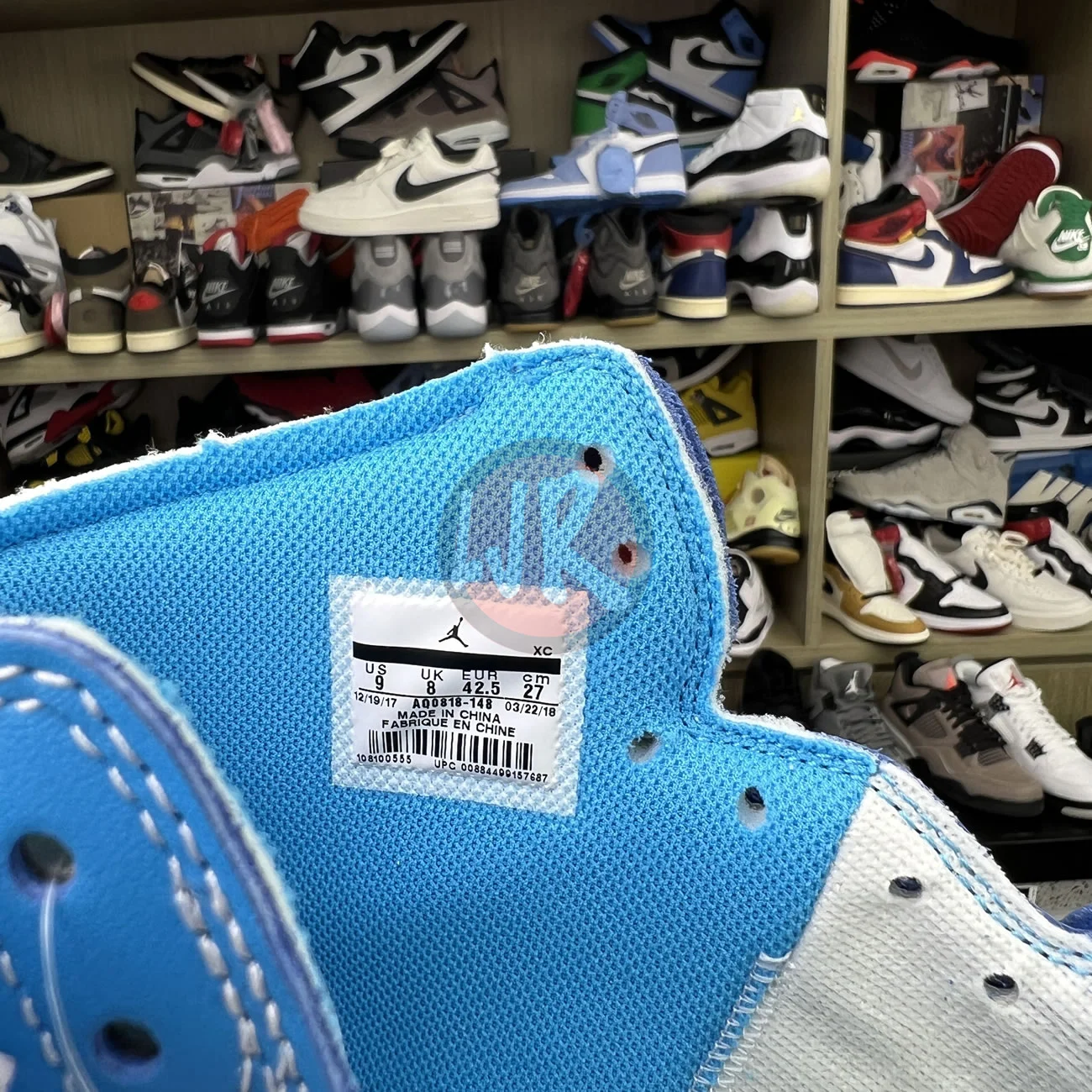 Air Jordan 1 Retro High Off White University Blue Aq0818 148 Ljr Sneakers (15) - www.bc-ljr.net